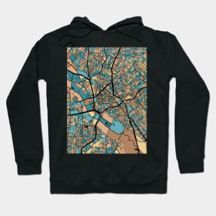 Dallas Map Pattern in Mid Century Pastel Hoodie